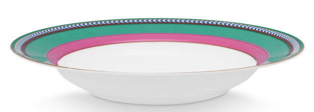 PIP STUDIO Chique Stripes Suppenteller pink-green 23,5cm - Produktbild 2