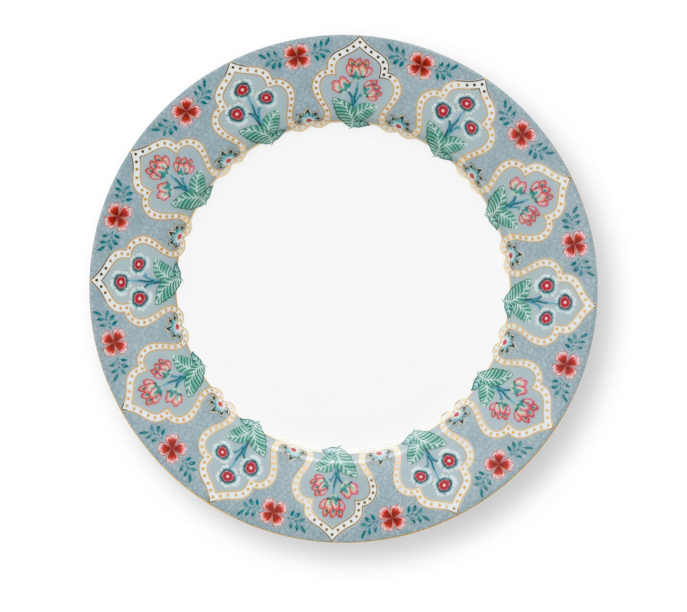 PIP STUDIO Flower Festival Frühstücksteller Deco light blue 21cm Set4 - Produktbild 2