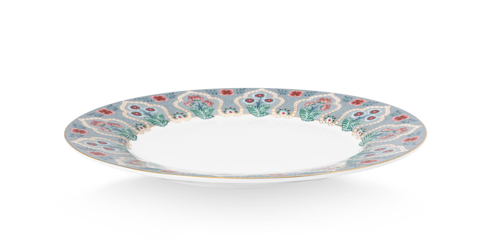 PIP STUDIO Flower Festival Frühstücksteller Deco light blue 21cm Set4 - Produktbild 3