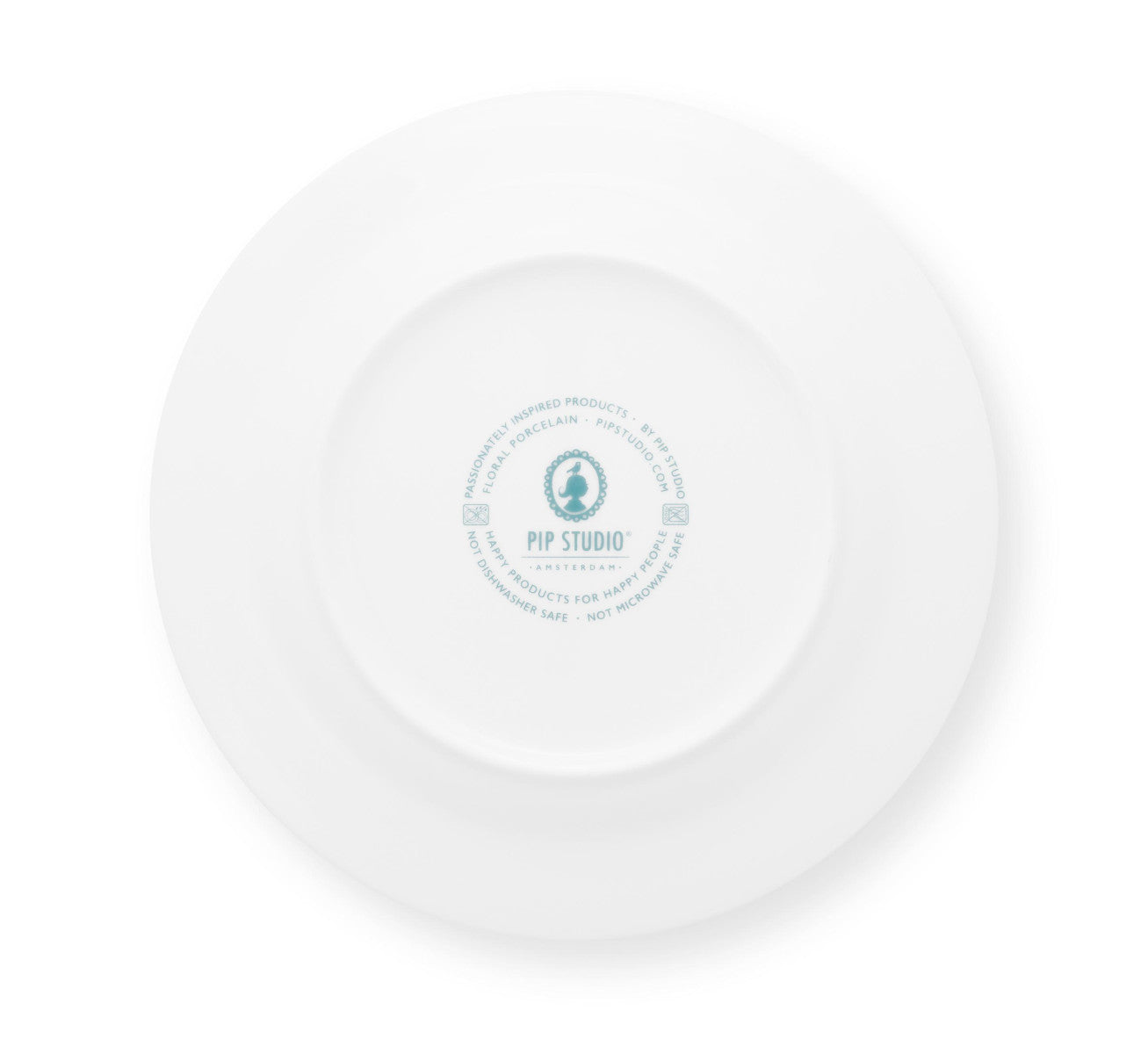 PIP STUDIO Flower Festival Scallop Frühstücksteller red-light blue 26,5cm Set4 - Produktbild 4