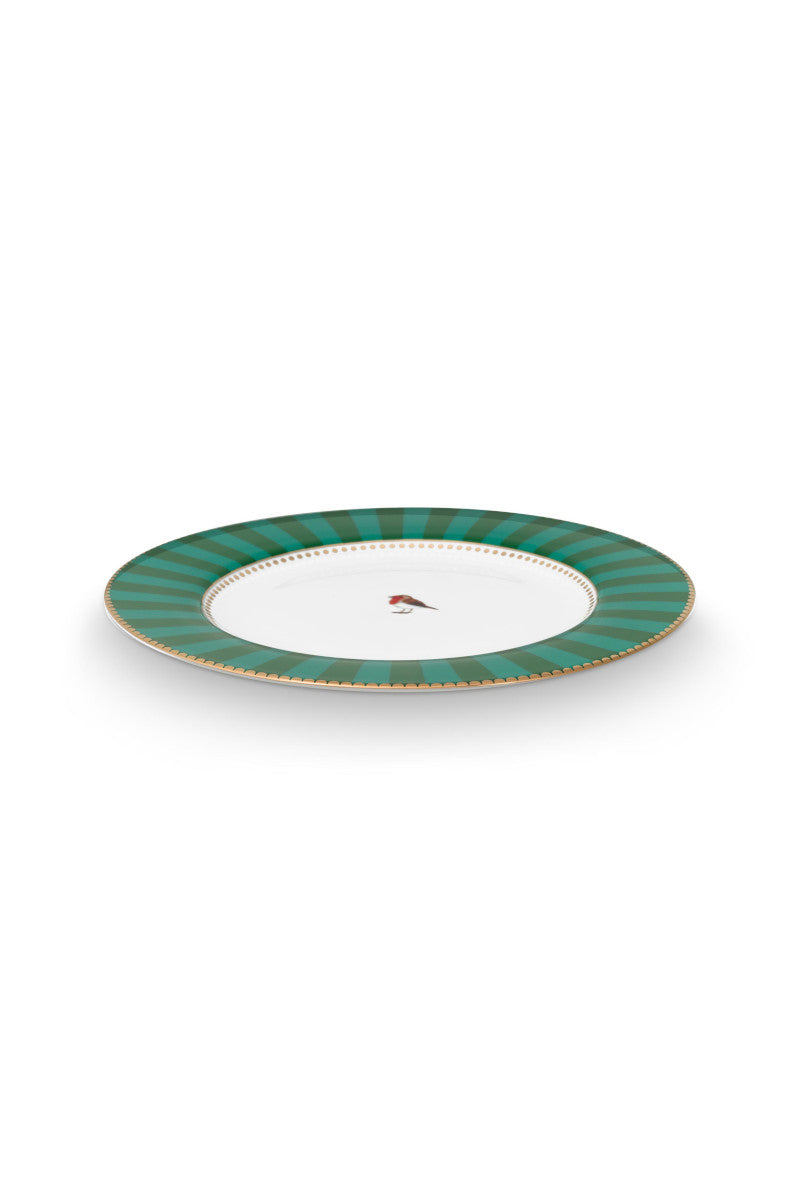 PIP STUDIO Love Birds Speiseteller Stripes grün 26,5cm - Produktbild 2