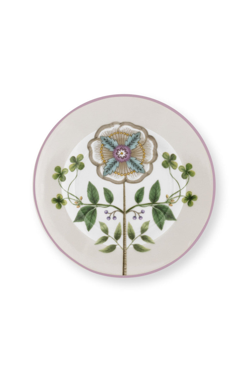 PIP STUDIO Lily&Lotus Petit Four Teller weiss/lila12cm