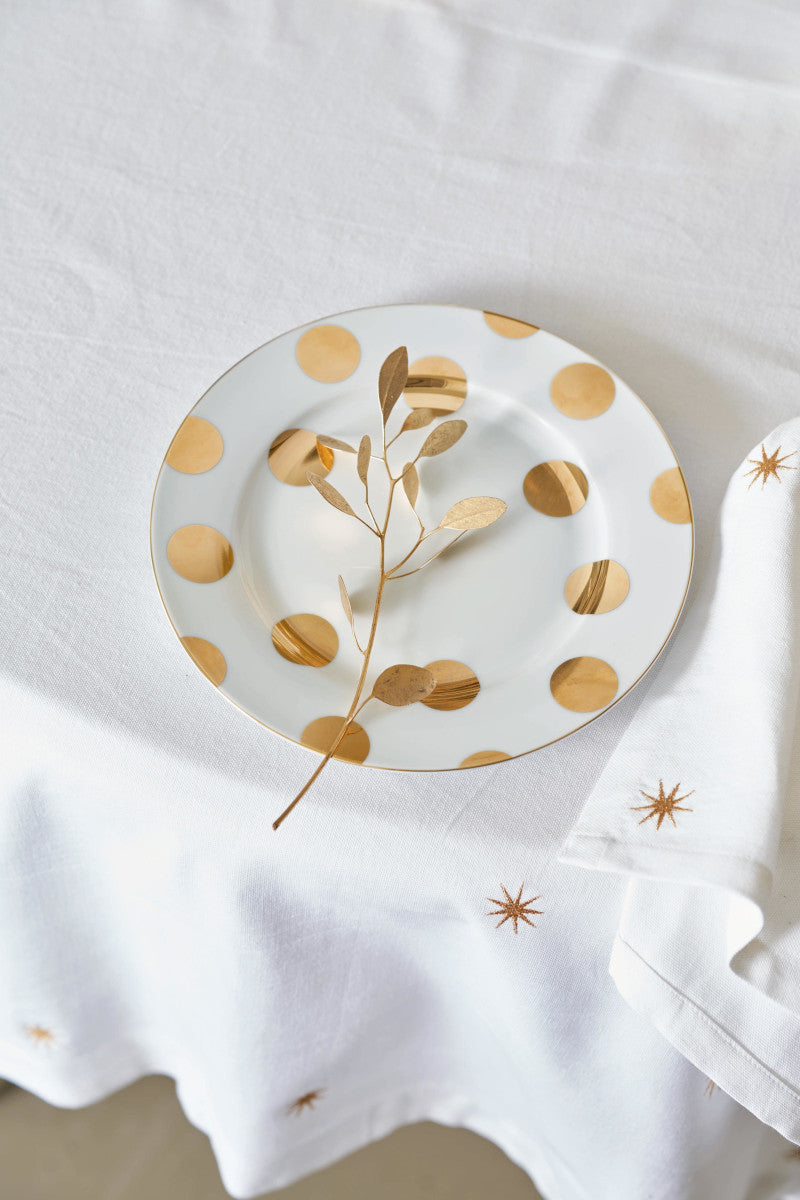 PIP STUDIO Dot Delight Frühstücksteller weiß-gold 23cm - Produktbild 3