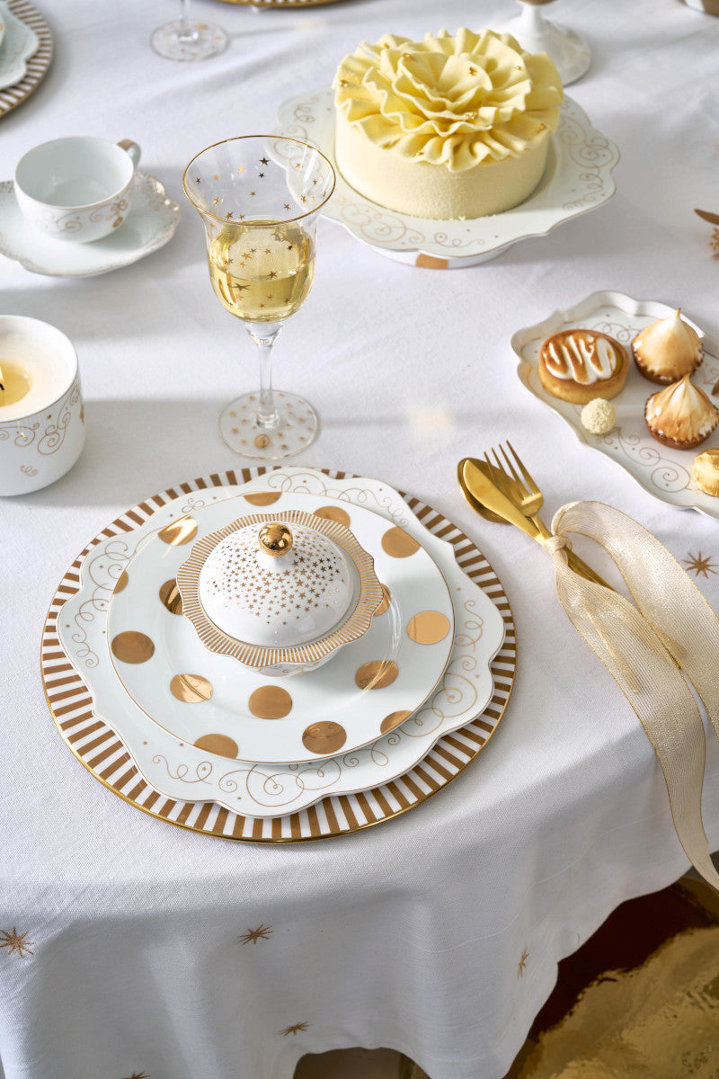 PIP STUDIO Dot Delight Frühstücksteller weiß-gold 23cm - Produktbild 5