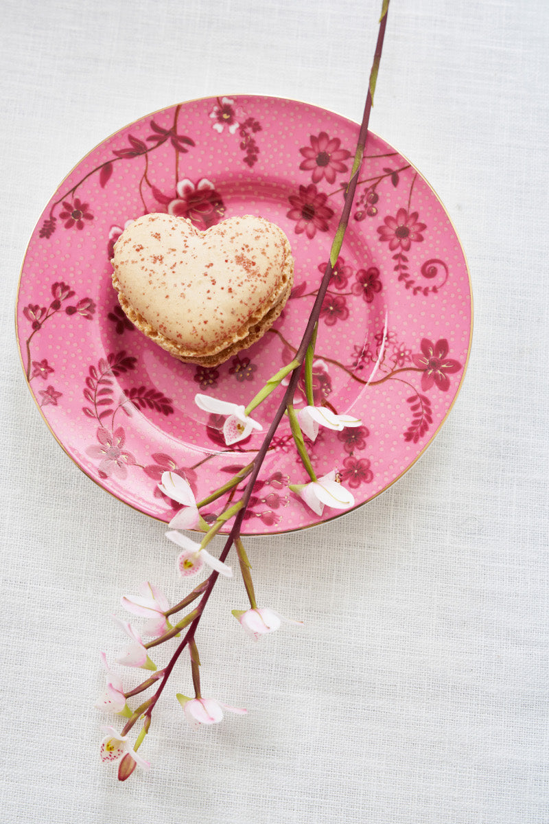 PIP STUDIO Jolie Petit Four Flowers Pink Brotteller 12cm - Produktbild 4