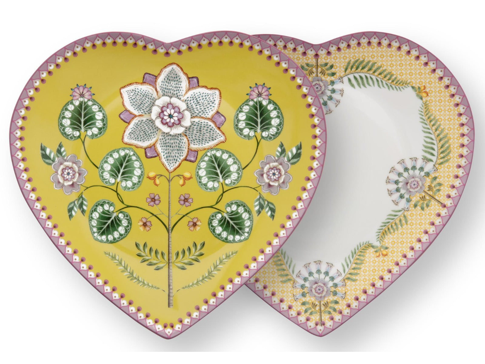 PIP STUDIO Lily&Lotus Yellow Herzformteller 21,5cm Set2 - Produktbild 2