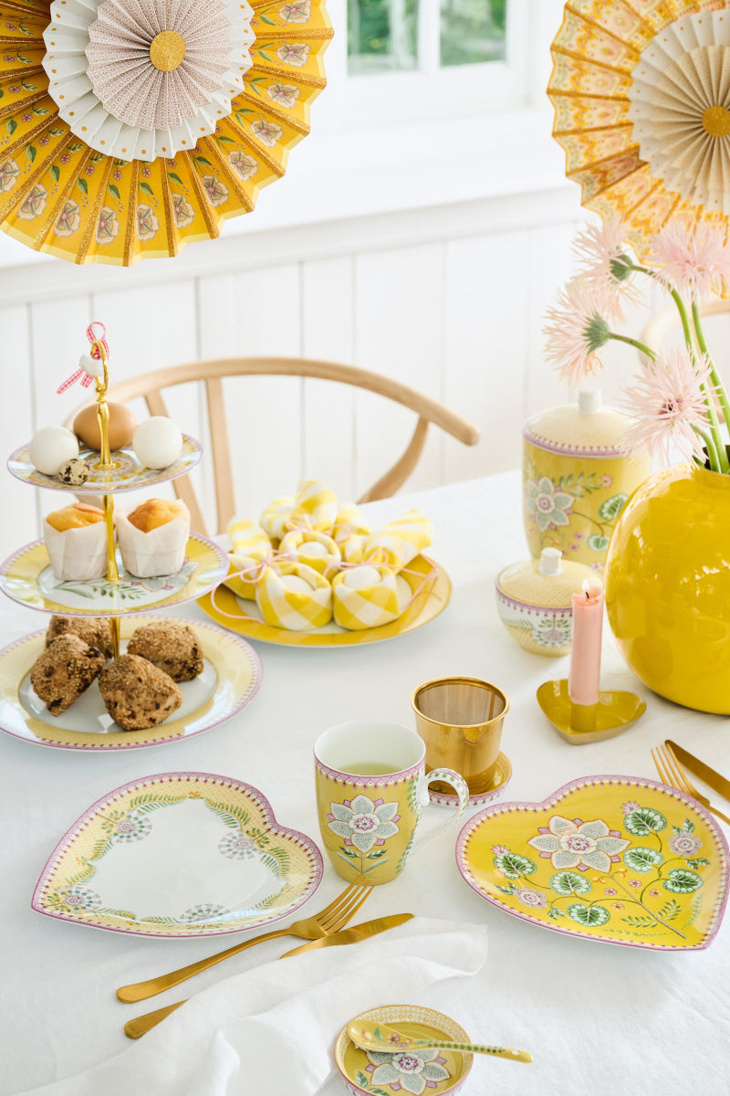 PIP STUDIO Lily&Lotus Yellow Herzformteller 21,5cm Set2 - Produktbild 8