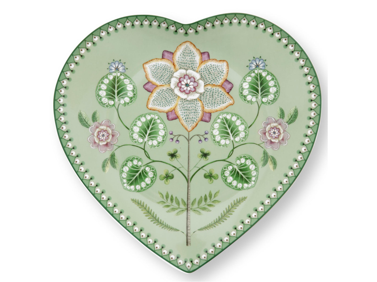 PIP STUDIO Lily&Lotus Light Green Herzformteller 21,5cm Set2 - Produktbild 3
