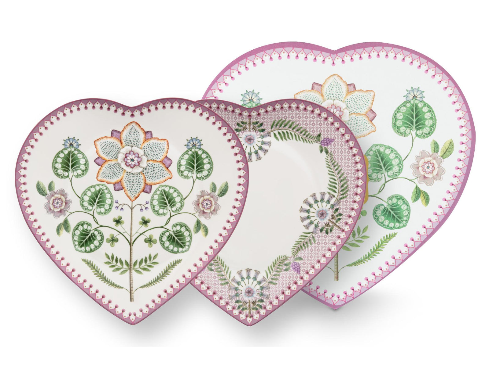 PIP STUDIO Lily&Lotus Lilac Herzformteller 21,5cm Set2