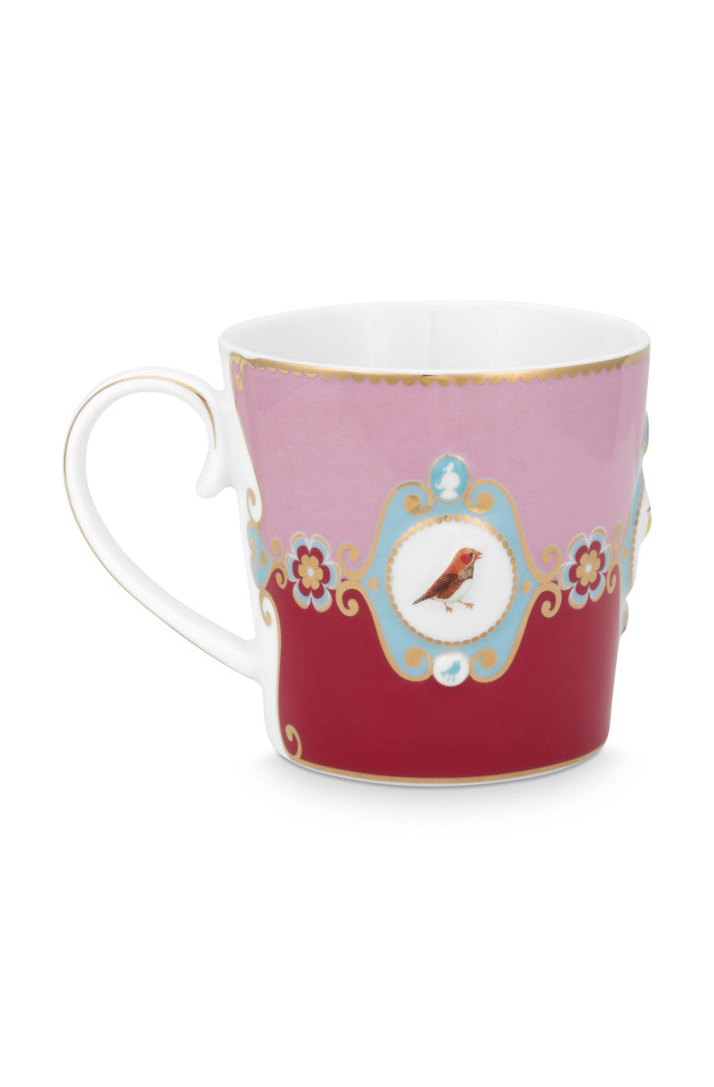 PIP STUDIO Love Birds Medaillion Henkelbecher rot/pink 250ml - Produktbild 2