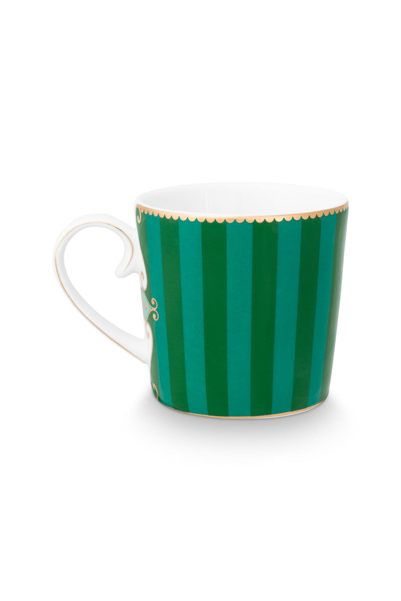 PIP STUDIO Love Birds Medaillon Tasse Stripes grün 0,15l - Produktbild 2