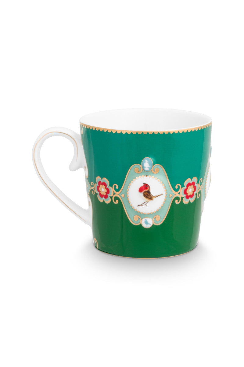 PIP STUDIO Love Birds Medaillon Henkelbecher grün 0,25l - Produktbild 2