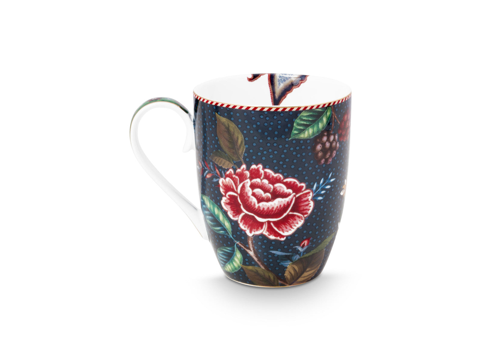 PIP STUDIO Berry Blues Flower Henkelbecher blau 350ml - Produktbild 2