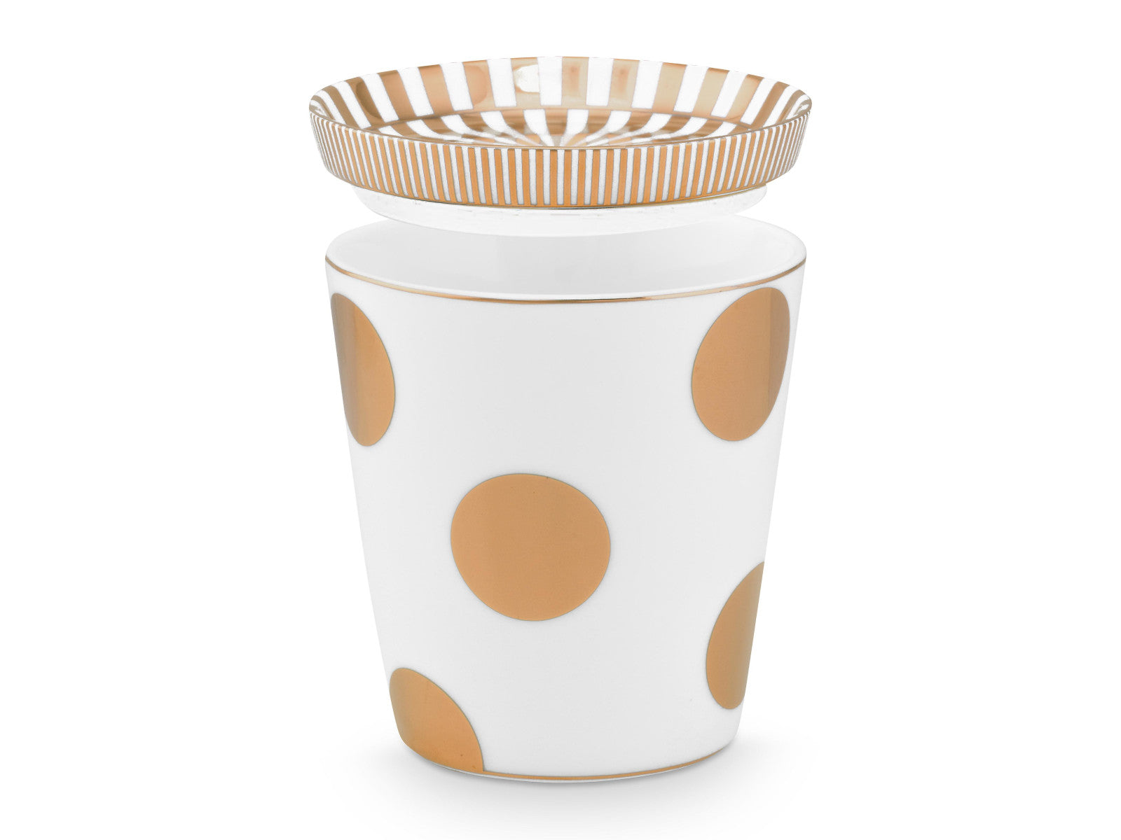 PIP STUDIO Dot Delight Tasse ohne Henkel & Teeablage weiß-gold 230ml - Produktbild 3
