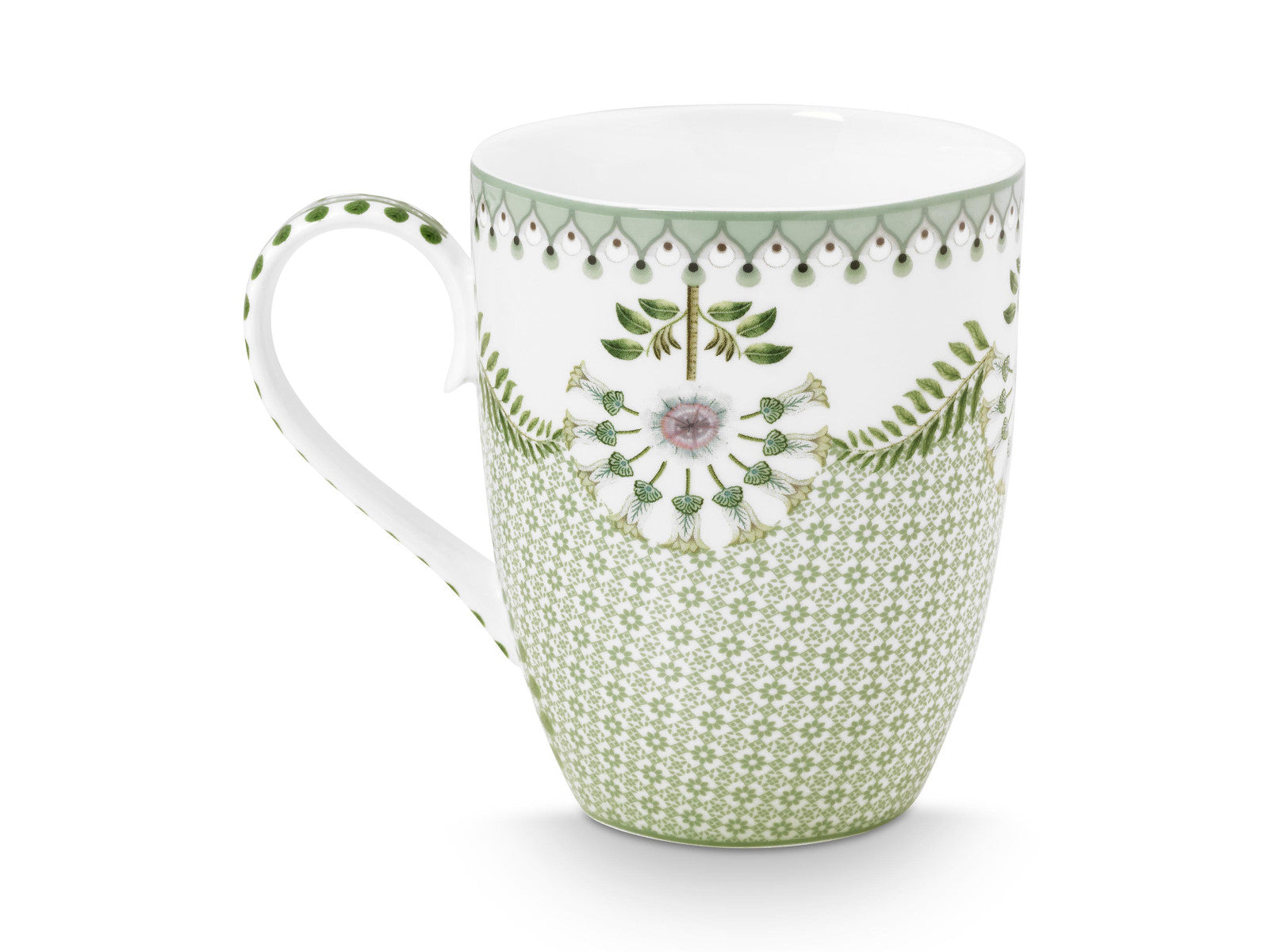 PIP STUDIO Lily&Lotus Tiles Light Green Becher Large 350ml - Produktbild 2