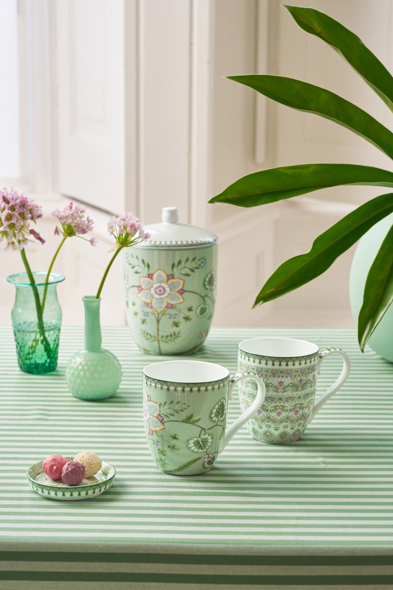 PIP STUDIO Lily&Lotus Light Green Becher 450ml XL Set2 - Produktbild 2