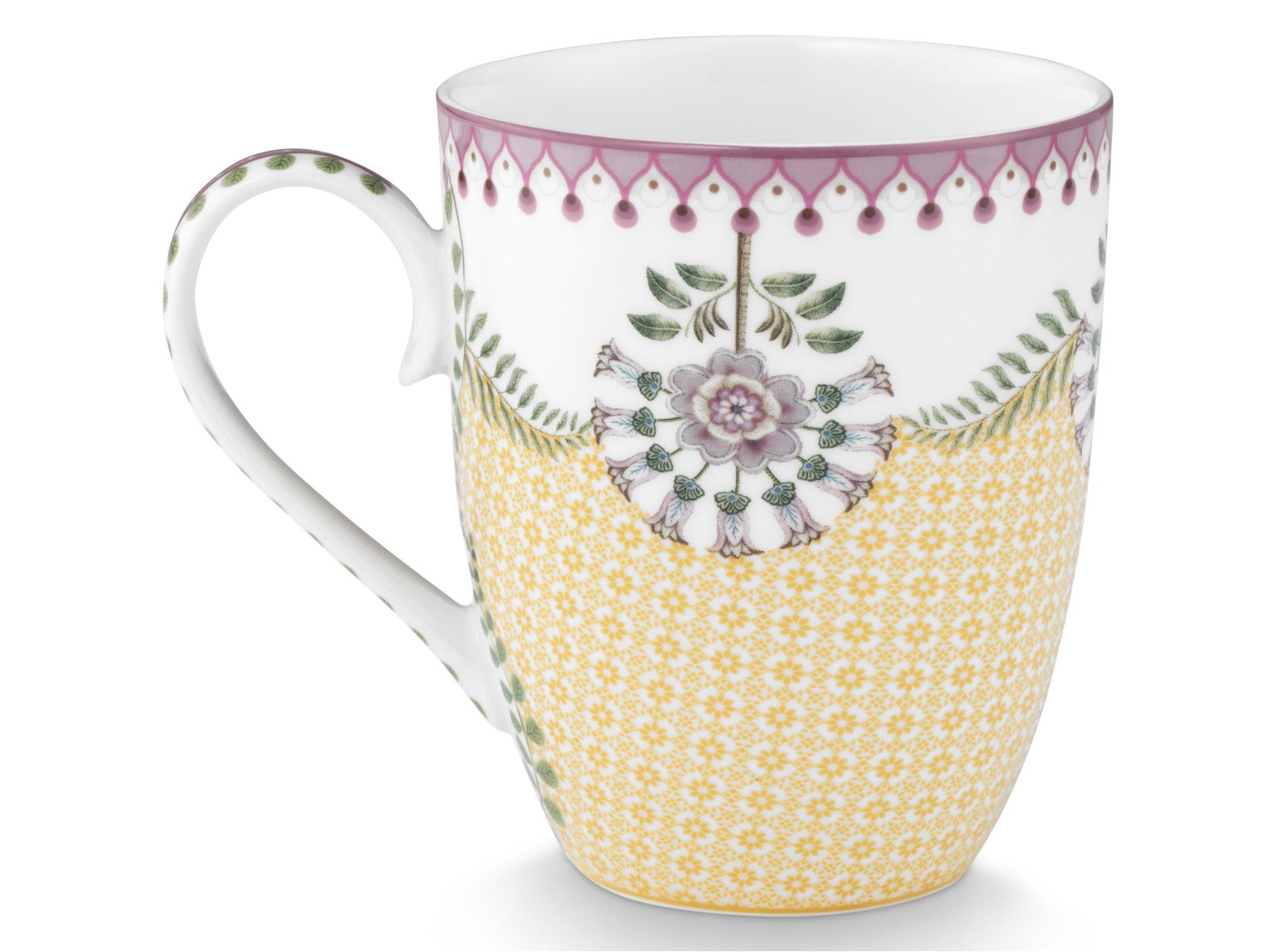 PIP STUDIO Lily&Lotus Tiles Yellow Large Henkelbecher 0,365l - Produktbild 2