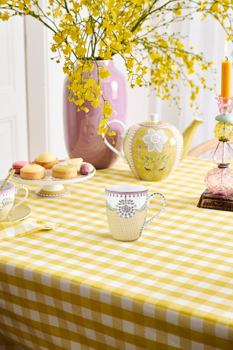 PIP STUDIO Lily&Lotus Tiles Yellow Large Henkelbecher 0,365l - Produktbild 4