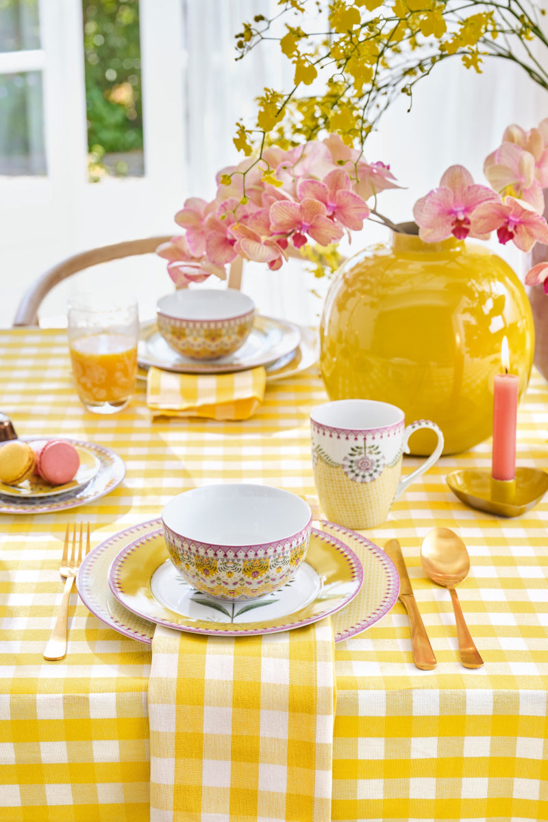 PIP STUDIO Lily&Lotus Tiles Yellow Large Henkelbecher 0,365l - Produktbild 5