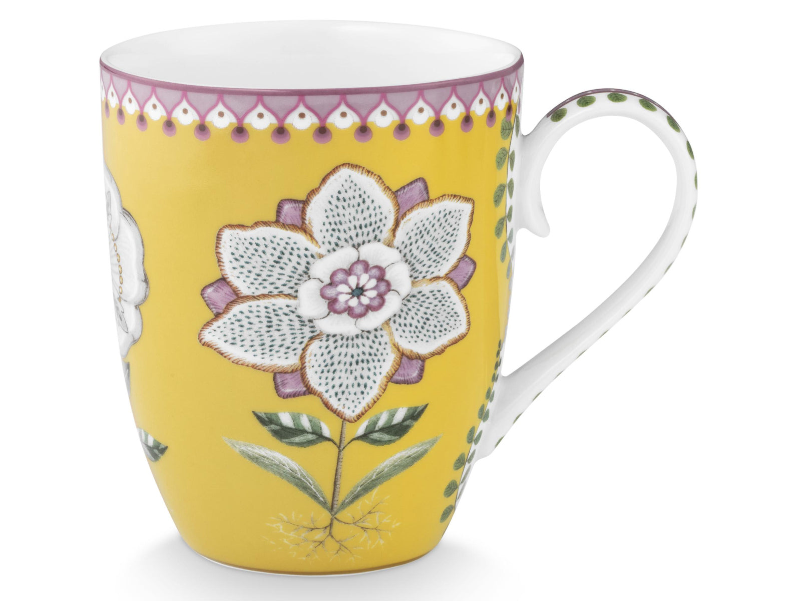 PIP STUDIO Lily&Lotus Yellow Henkelbecher Large 0,365l Set2 - Produktbild 6