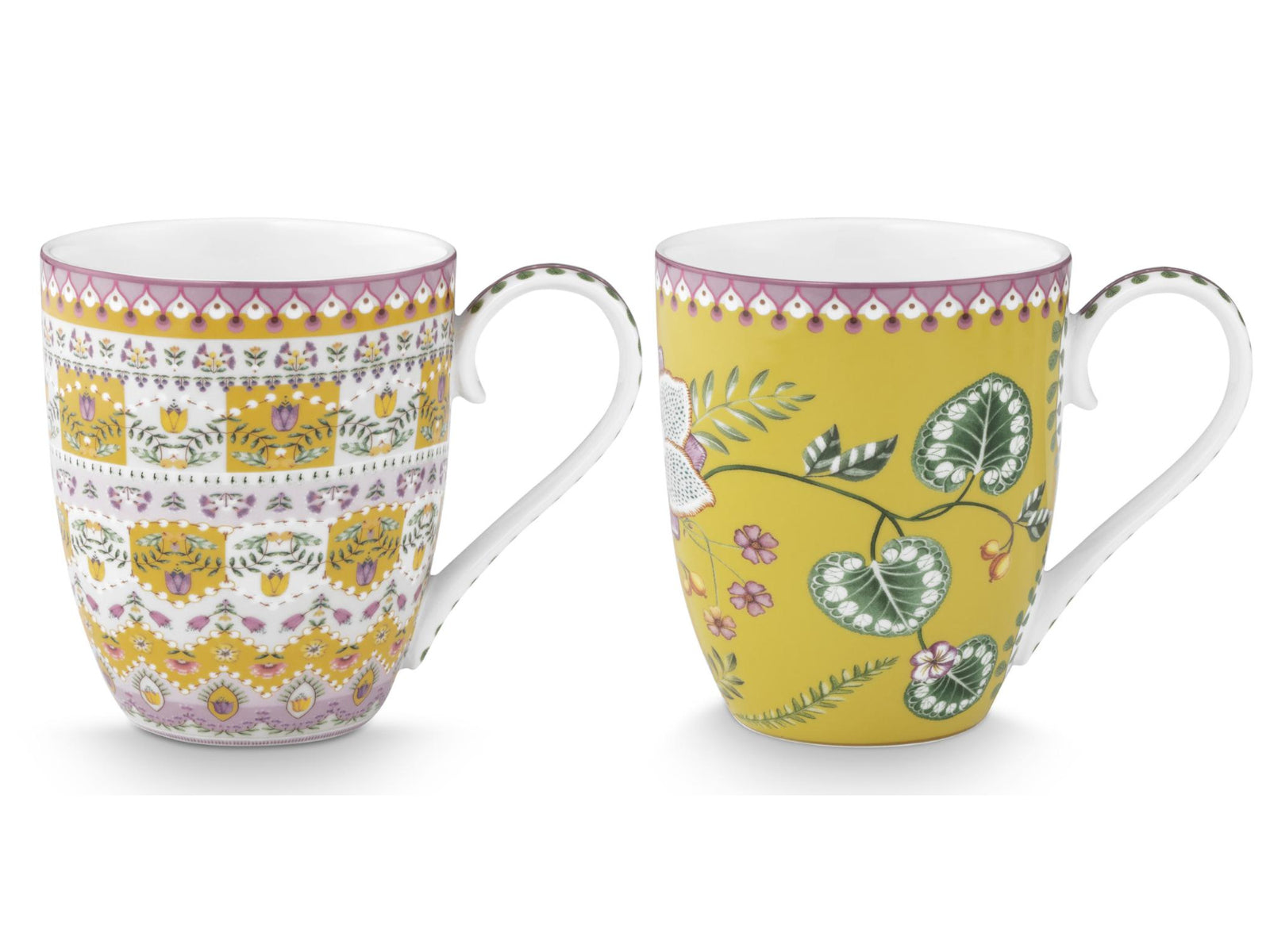PIP STUDIO Lily&Lotus Yellow Henkelbecher XL 0,45l Set2 - Produktbild 2