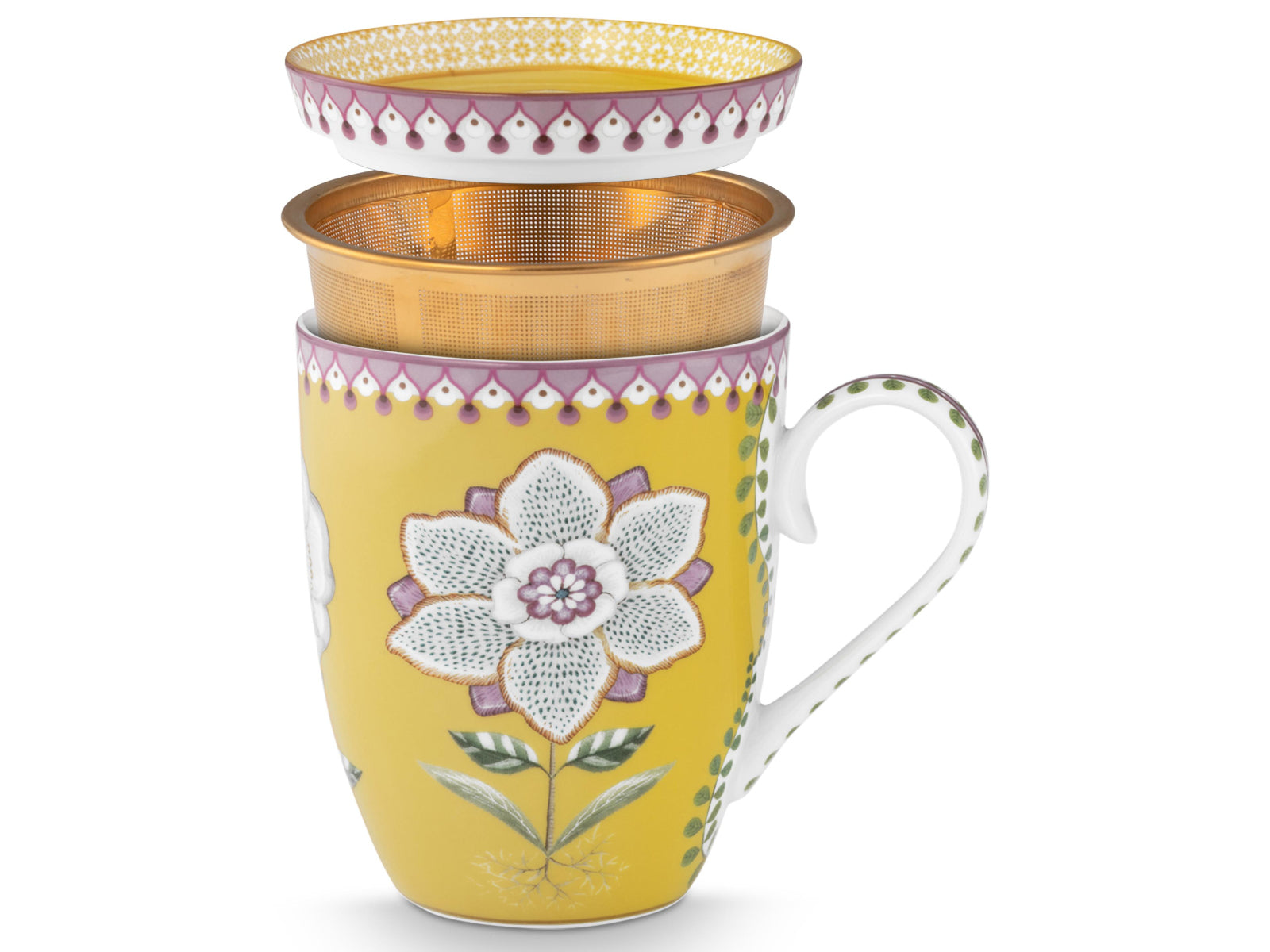 PIP STUDIO Lily&Lotus Yellow Teeset für eine Person 0,365l - Produktbild 3