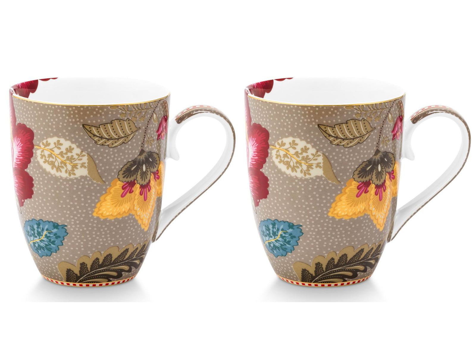 PIP STUDIO Blooming Tales Fantasy Khaki Large Henkelbecher 0,365l Set2 - Produktbild 2