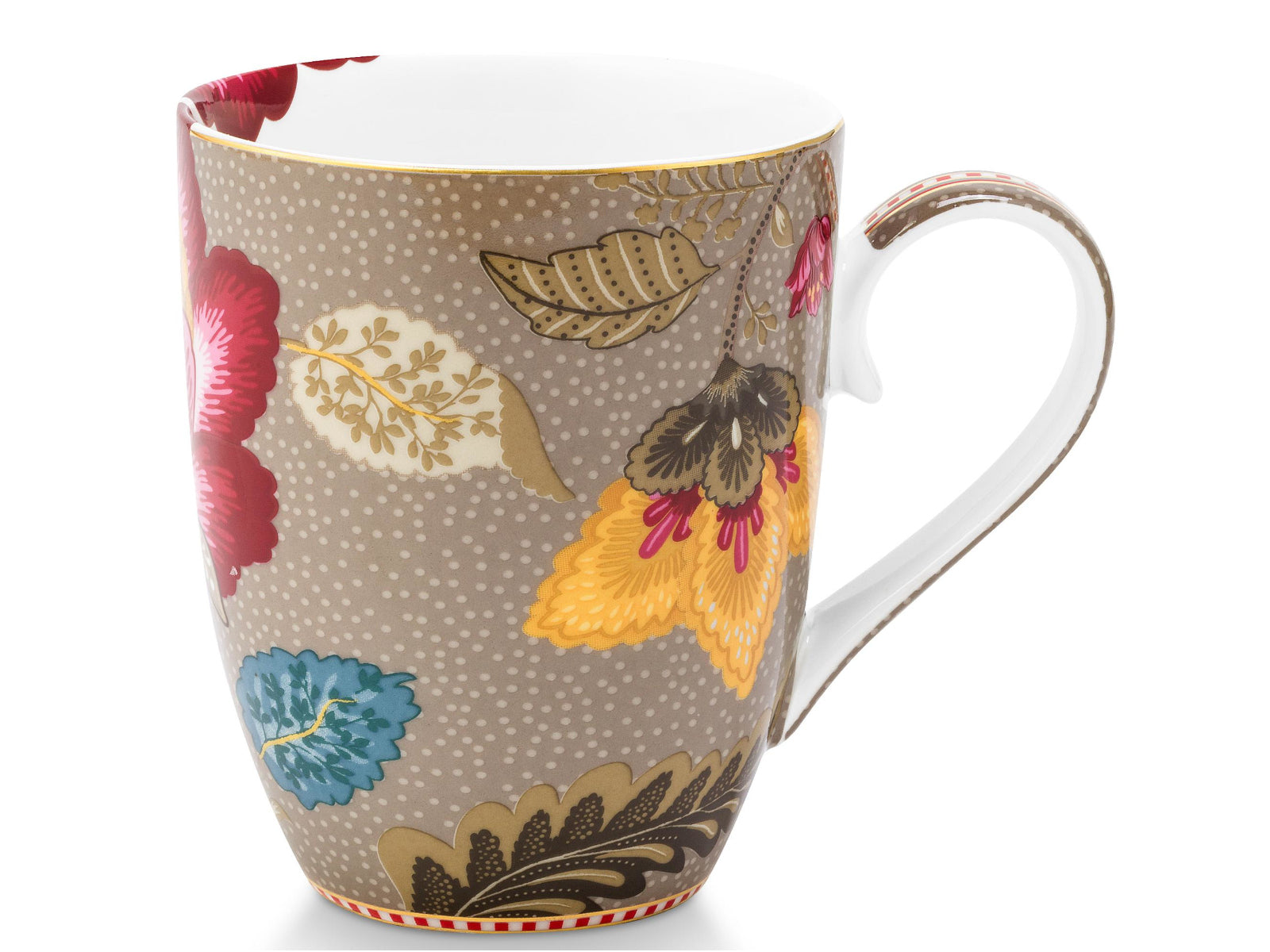 PIP STUDIO Blooming Tales Fantasy Khaki Large Henkelbecher 0,365l Set2 - Produktbild 3