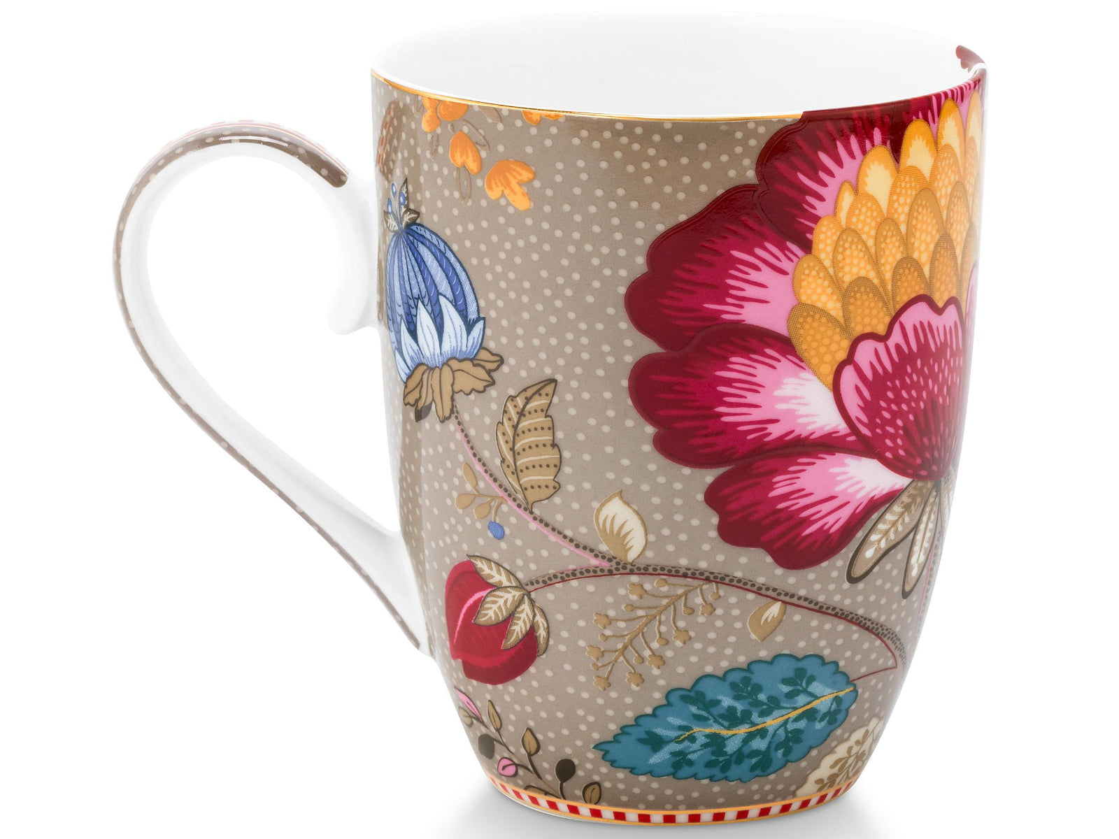 PIP STUDIO Blooming Tales Fantasy Khaki Large Henkelbecher 0,365l Set2 - Produktbild 4