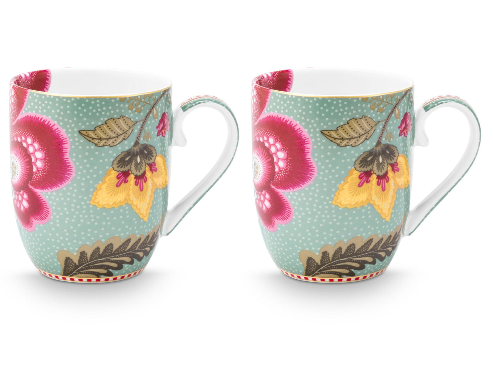 PIP STUDIO Blooming Tales Fantasy Blue Henkelbecher Small 0,2l Set2 - Produktbild 2