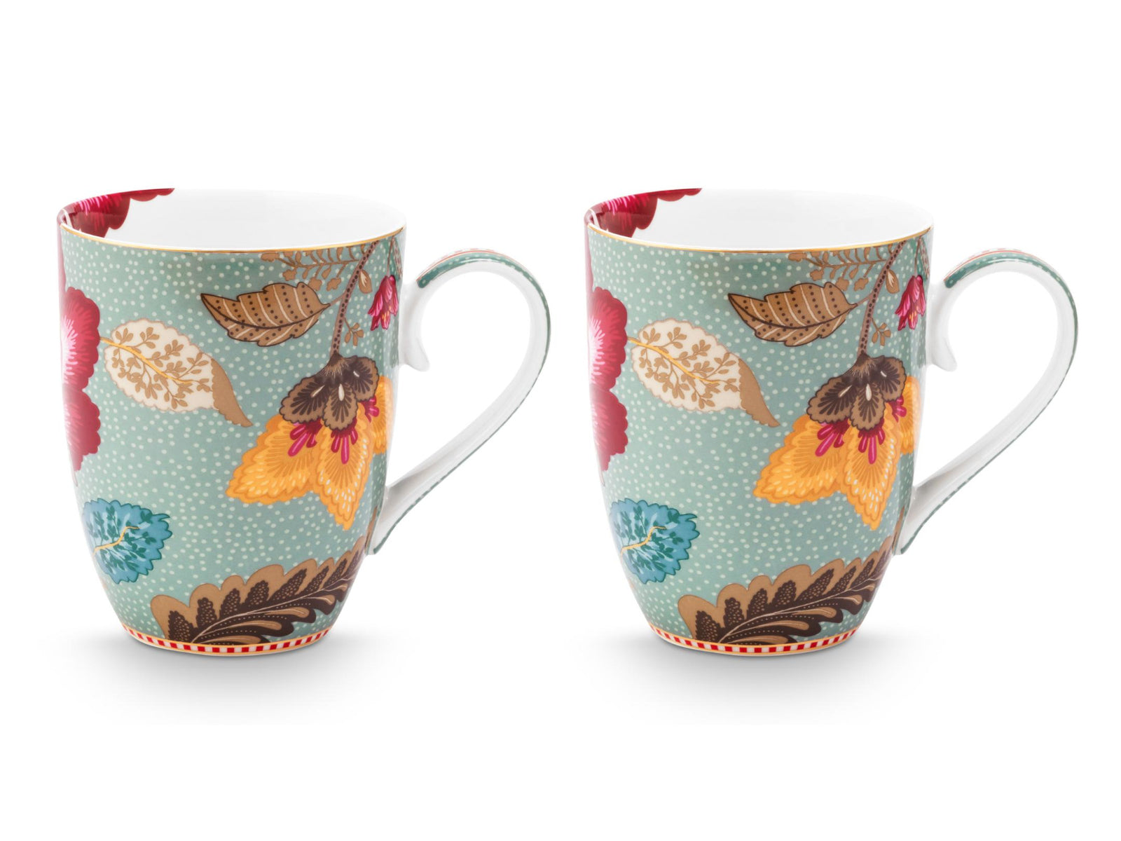 PIP STUDIO Blooming Tales Fantasy Blue Henkelbecher Large  0,36l Set2 - Produktbild 2