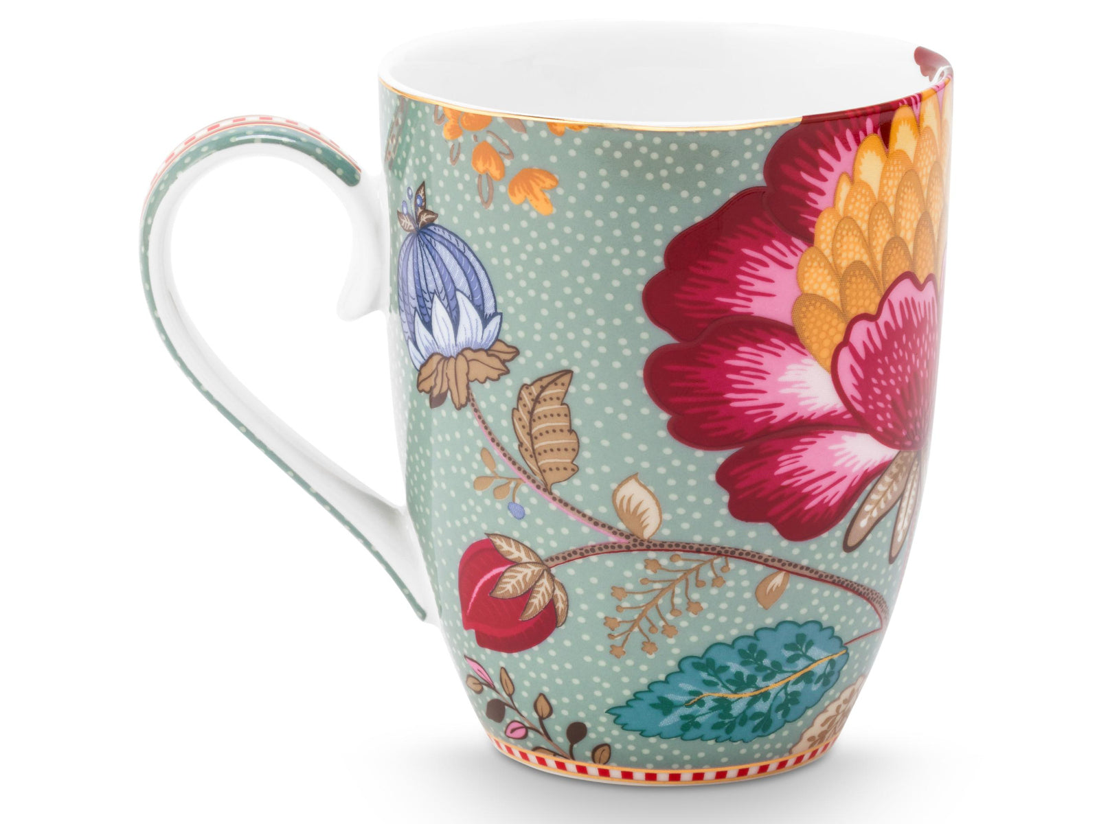 PIP STUDIO Blooming Tales Fantasy Blue Henkelbecher Large  0,36l Set2 - Produktbild 4