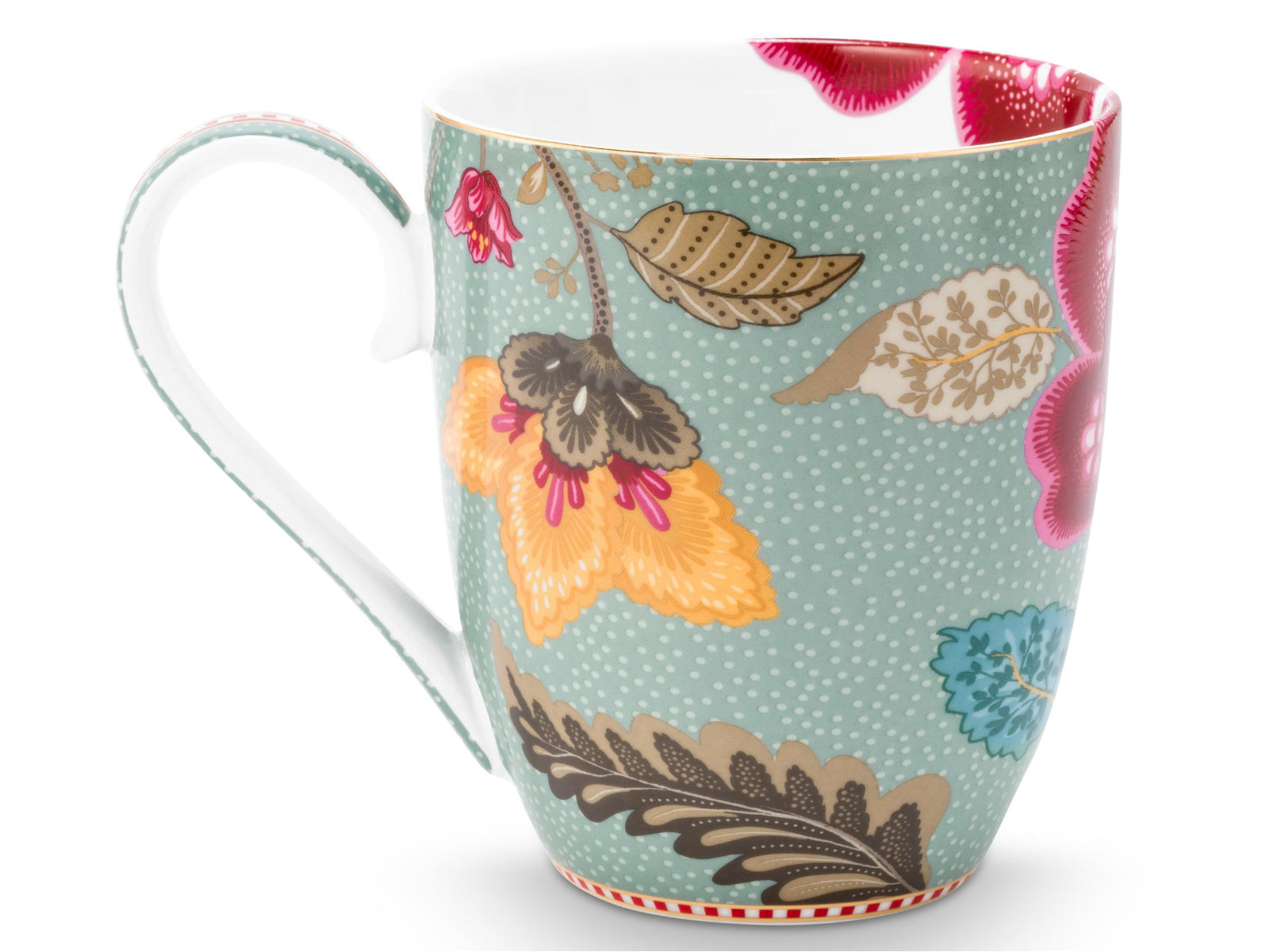PIP STUDIO Blooming Tales Fantasy Blue Henkelbecher XL 0,65l Set2 - Produktbild 4
