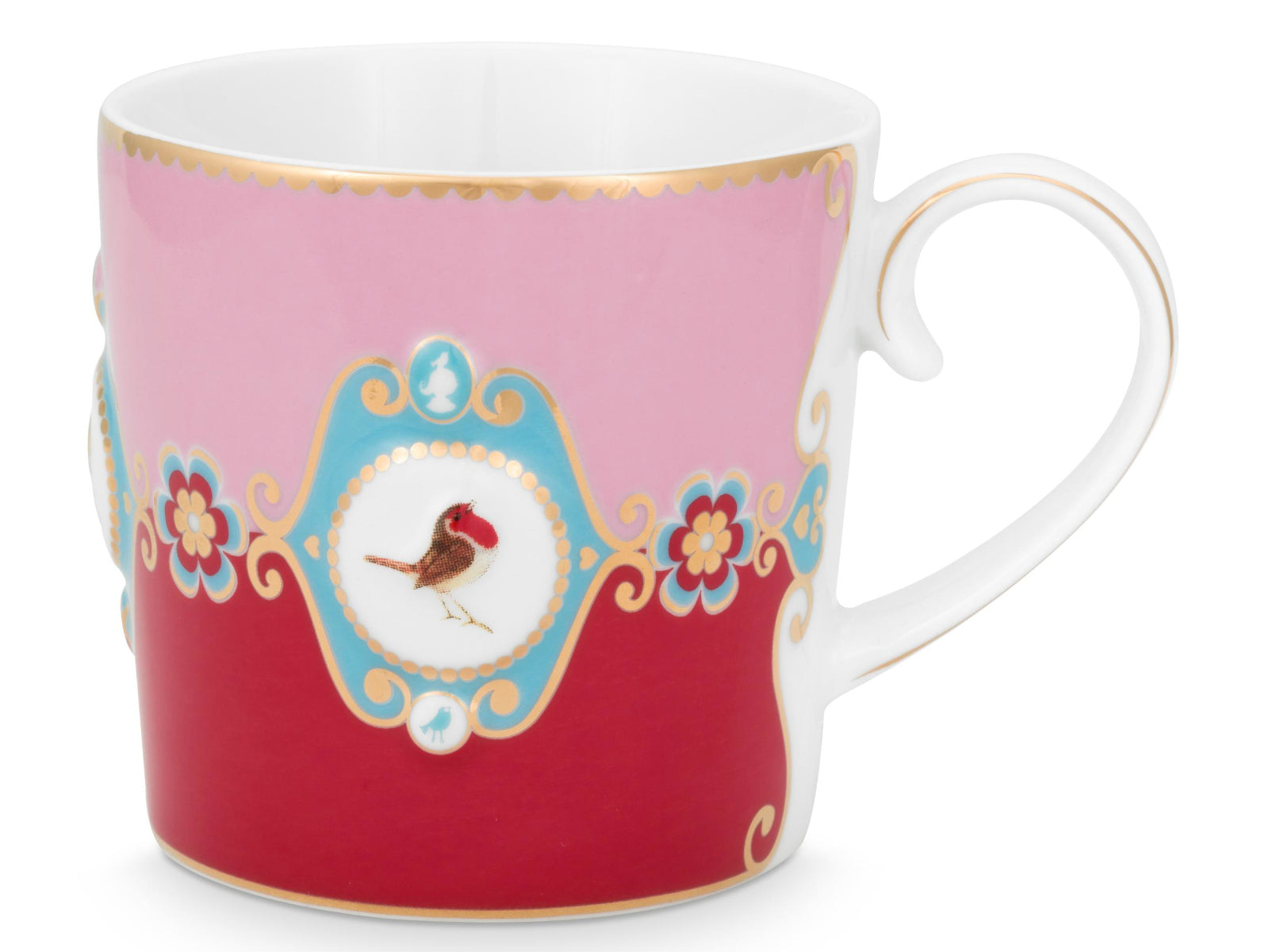 PIP STUDIO Love Birds Medallion Red-Pink Henkelbecher Small 0,15l Set2 - Produktbild 3