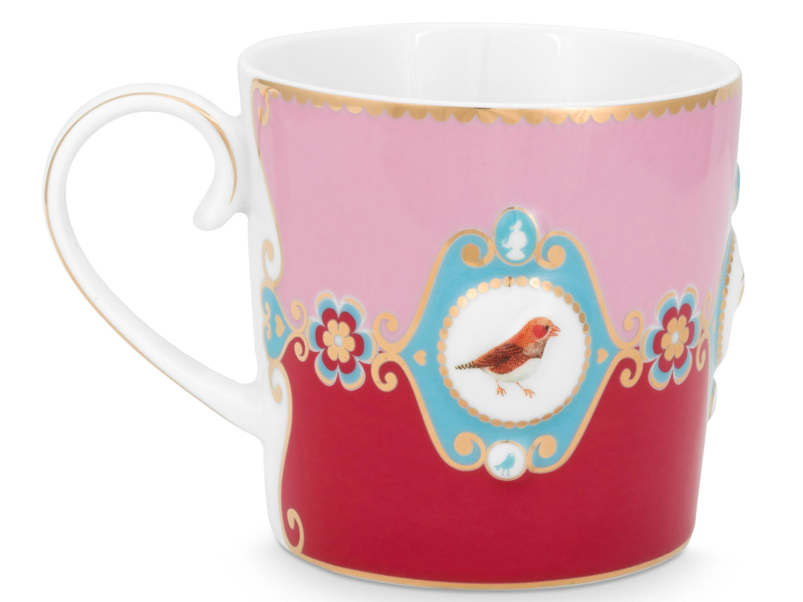 PIP STUDIO Love Birds Medallion Red-Pink Henkelbecher Small 0,15l Set2 - Produktbild 4