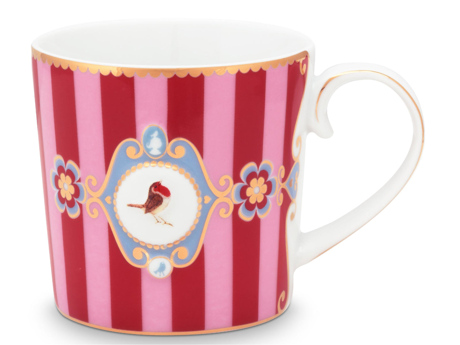 PIP STUDIO Love Birds Medallion Stripes Red-Pink Henkelbecher Small 0,15l Set2 - Produktbild 3