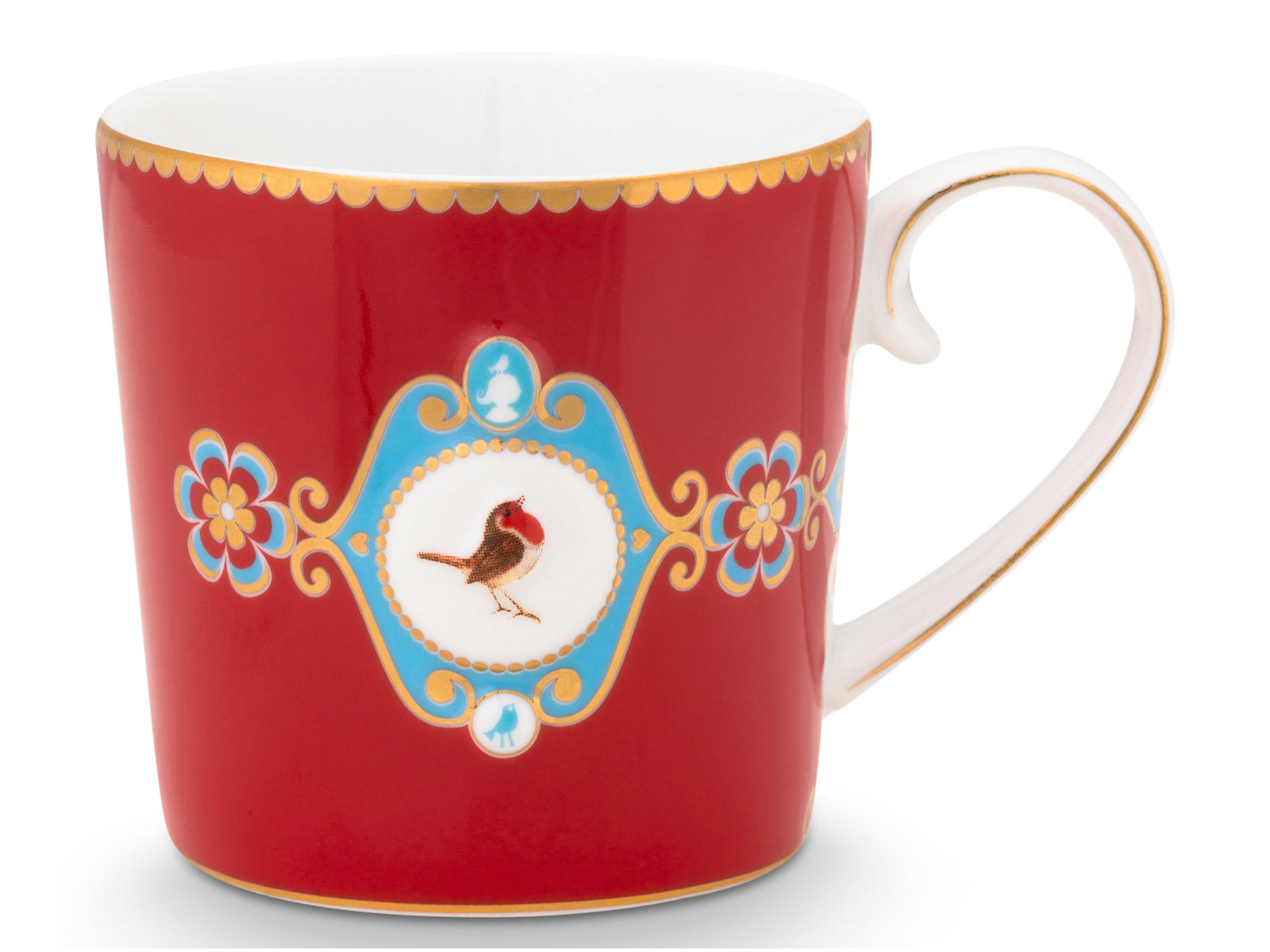 PIP STUDIO Love Birds Medallion Red Henkelbecher Small 0,15l Set2 - Produktbild 3