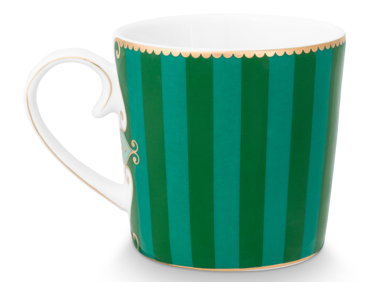 PIP STUDIO Love Birds Medallion Stripes Emerald-Green Henkelbecher Small 0,15l Set2 - Produktbild 4