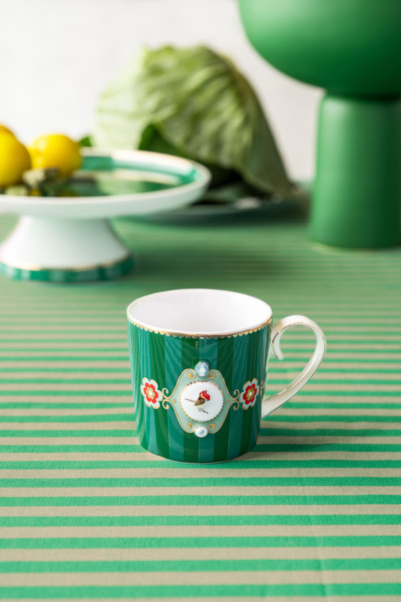PIP STUDIO Love Birds Medallion Stripes Emerald-Green Henkelbecher Small 0,15l Set2 - Produktbild 6