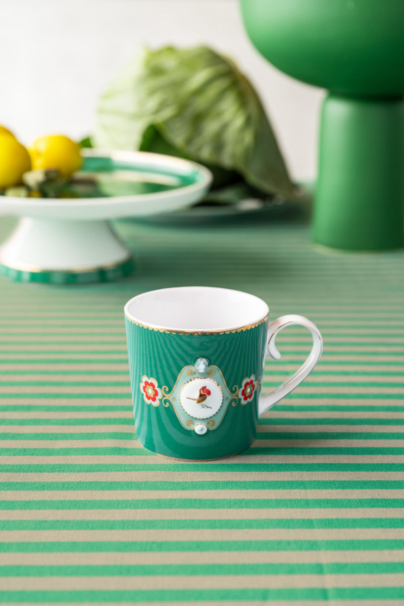 PIP STUDIO Love Birds Medallion Emerald Henkelbecher Small 0,15l Set2 - Produktbild 6