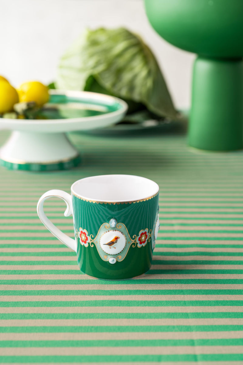 PIP STUDIO Love Birds Medallion Emerald-Green Henkelbecher Large 0,25l Set2 - Produktbild 6