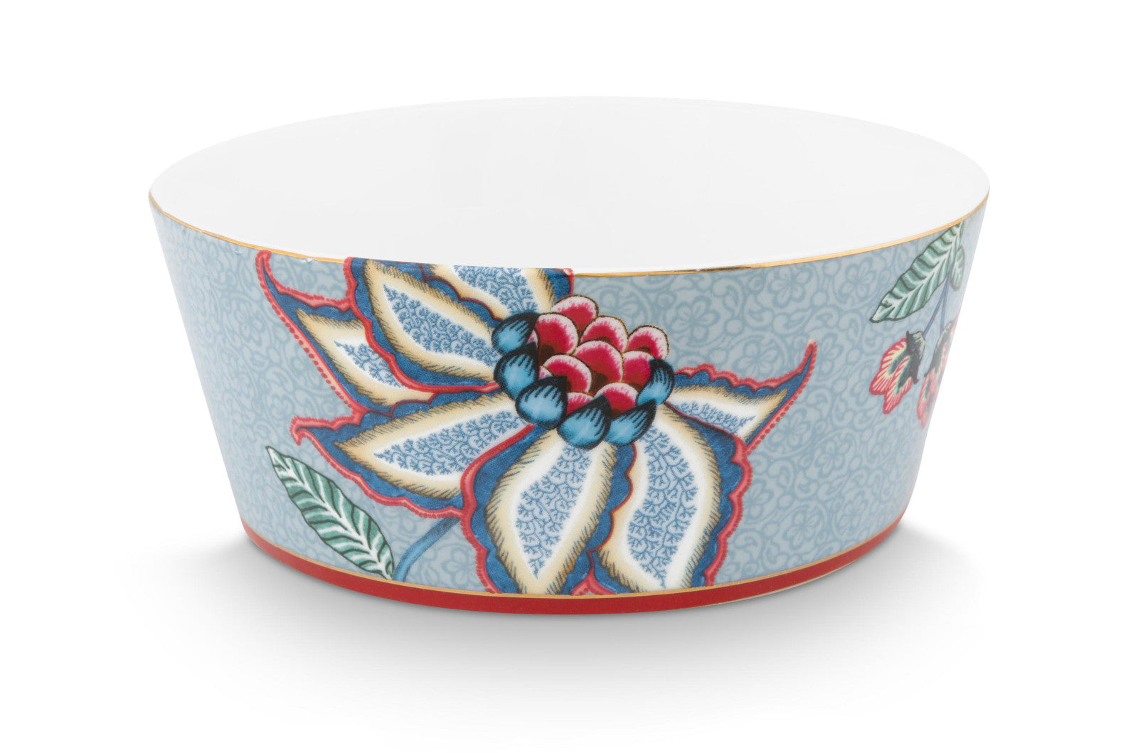 PIP STUDIO Flower Festival Oriental Geschenkset Schalen und Essstäbchen blau 15cm - Produktbild 2