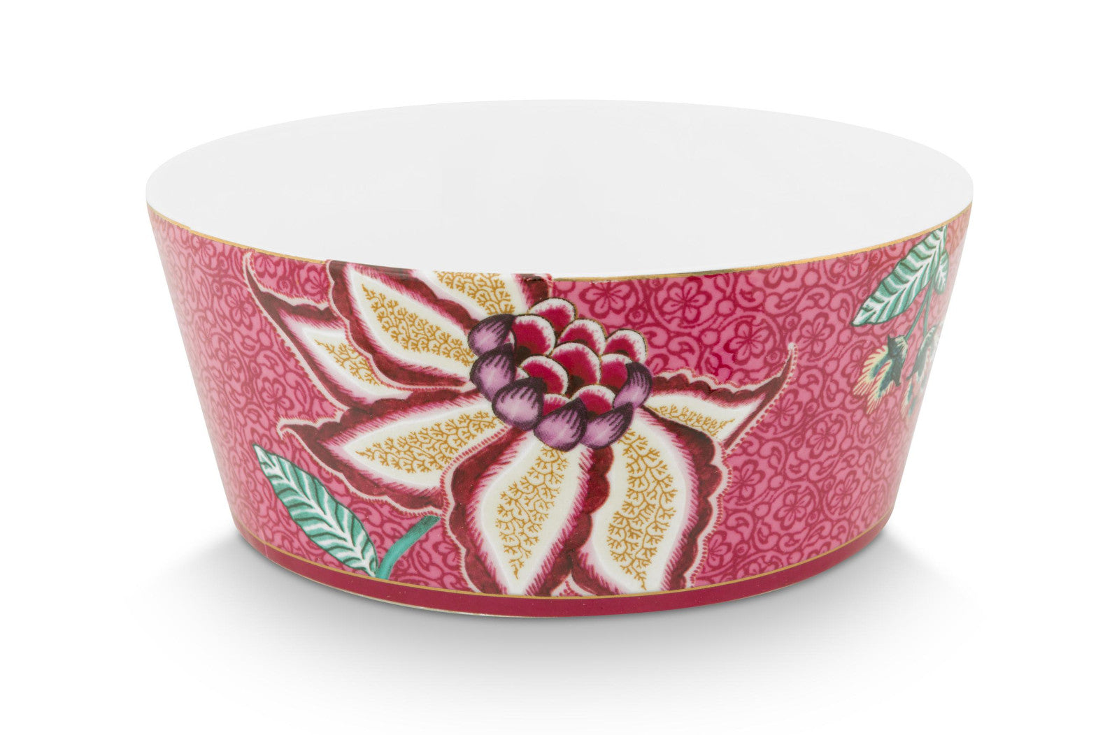 PIP STUDIO Flower Festival Oriental Geschenkset Schalen und Essstäbchen dark pink 15cm - Produktbild 2