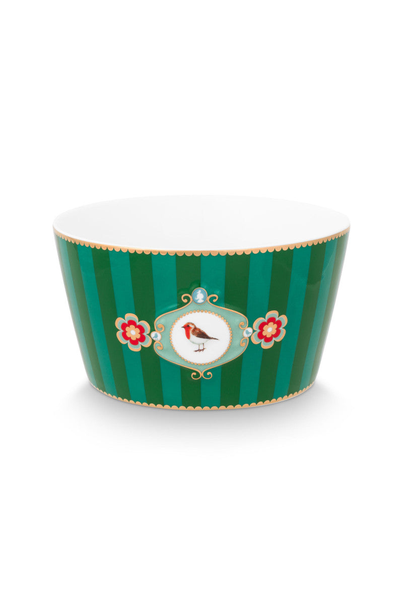 PIP STUDIO Love Birds Medaillon Bowl Stripes grün 15cm - Produktbild 2