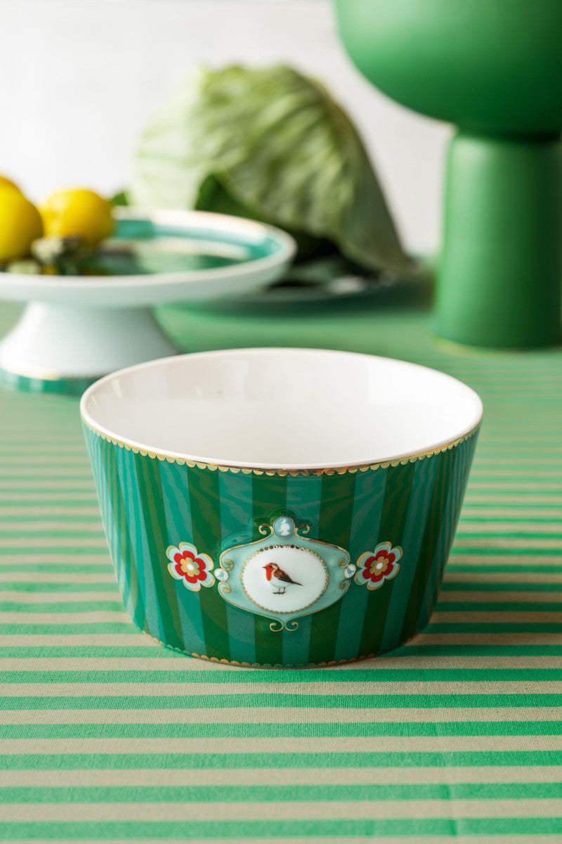 PIP STUDIO Love Birds Medaillon Bowl Stripes grün 15cm - Produktbild 4