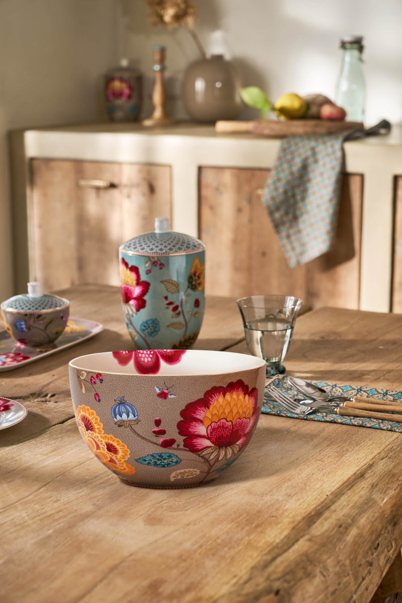 PIP STUDIO Blooming Tales Fantasy Khaki Bowl 23cm - Produktbild 4