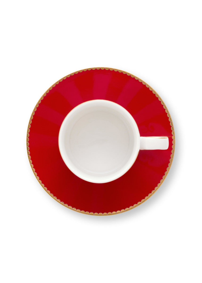 PIP STUDIO Love Birds Stripes Espressotasse m.U. rot/pink 125ml - Produktbild 3