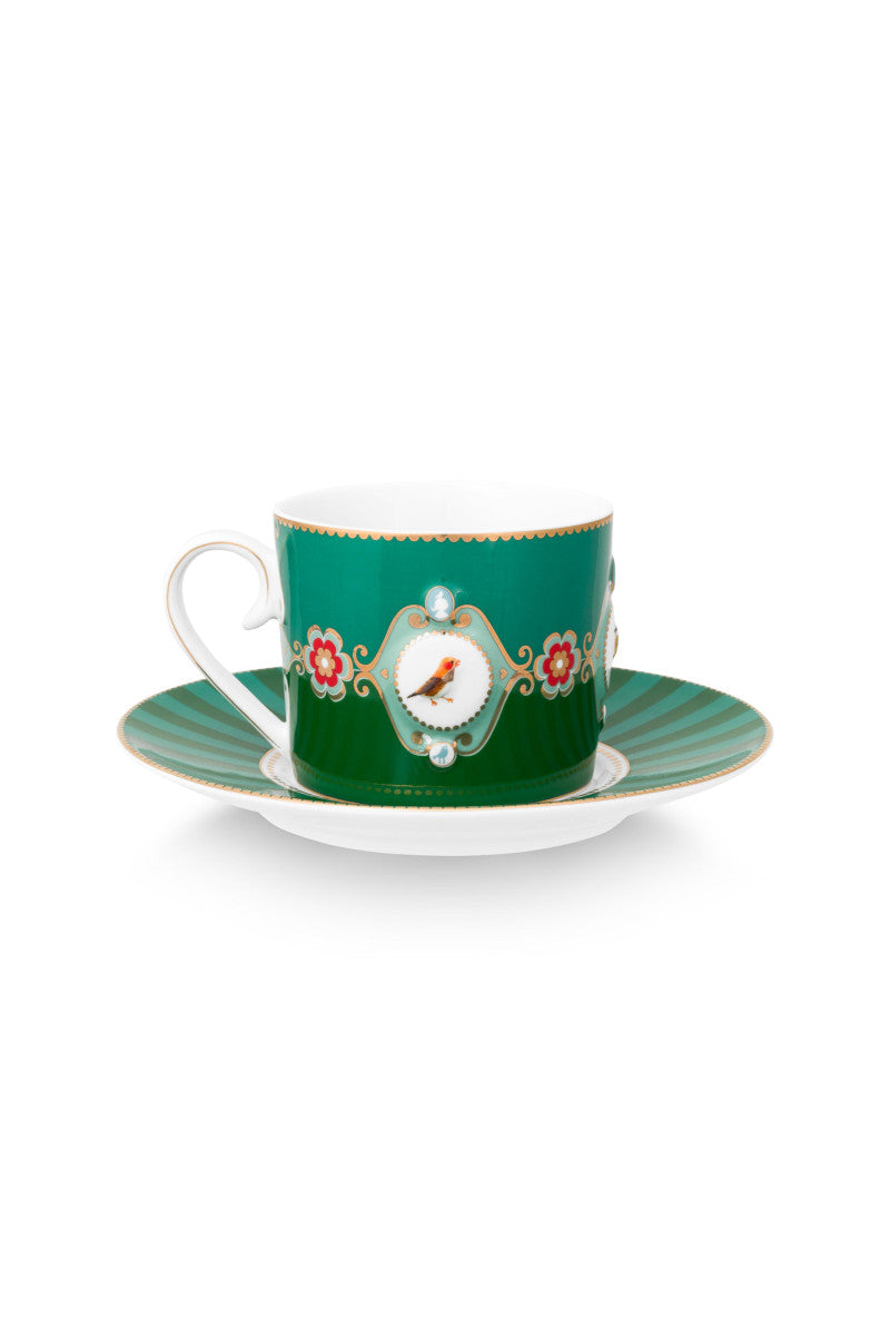 PIP STUDIO Love Birds Medallion Tasse m.U. grün 200ml - Produktbild 2