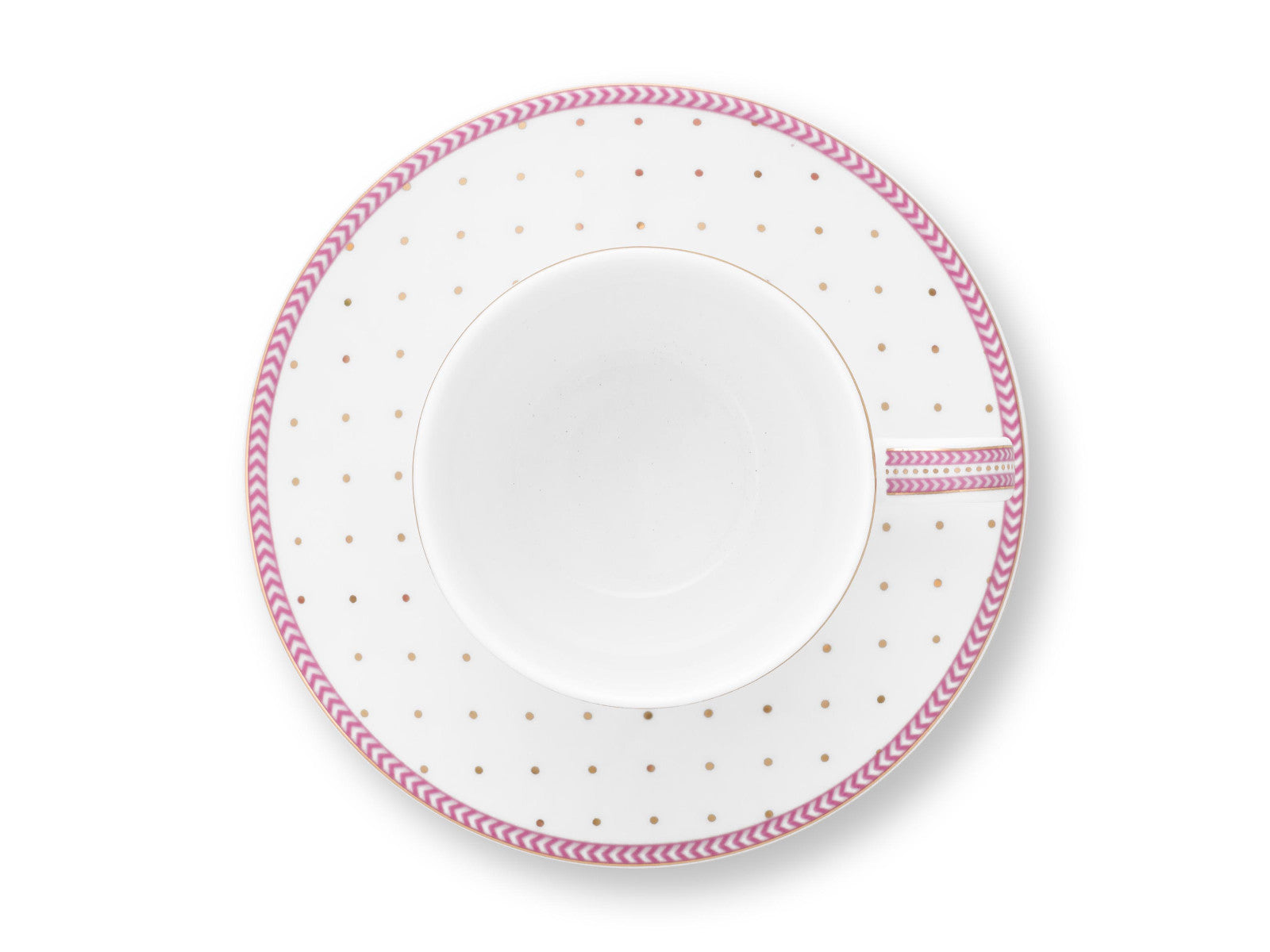 PIP STUDIO Jolie Dots Gold Pink Espressotasse mit Untertasse 120ml - Produktbild 3