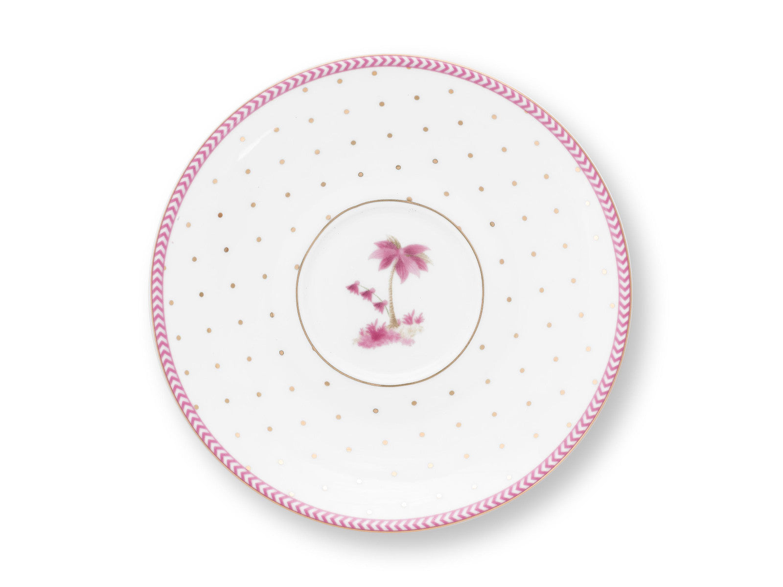 PIP STUDIO Jolie Dots Gold Pink Espressotasse mit Untertasse 120ml - Produktbild 4